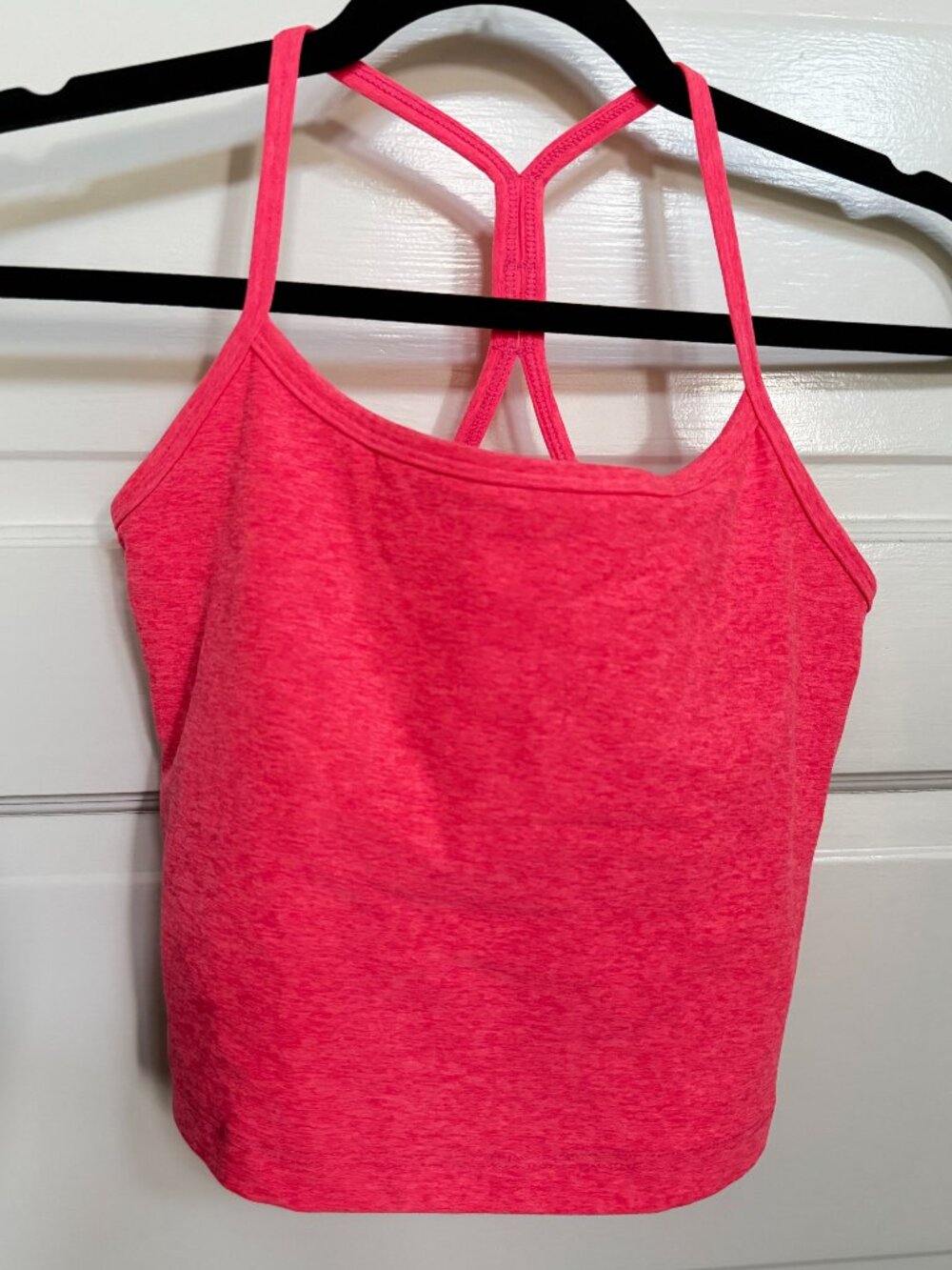 Beyond Yoga Spacedye Slim Racerback Cropped Tank - Bright Persimmon - Size S